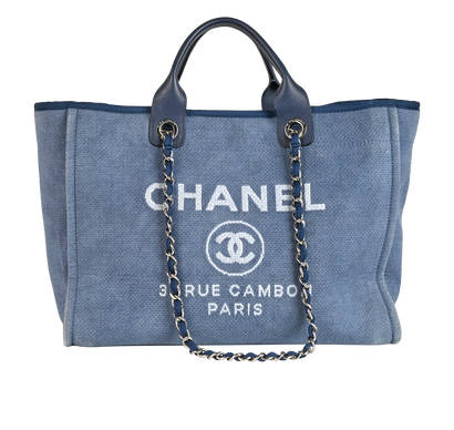 Medium Deauville, &pound;1,600, Handbags, Blue, Canvas, Front view